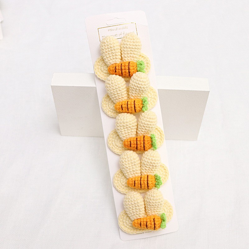 手工手工发饰 胡萝卜兔耳朵发卡