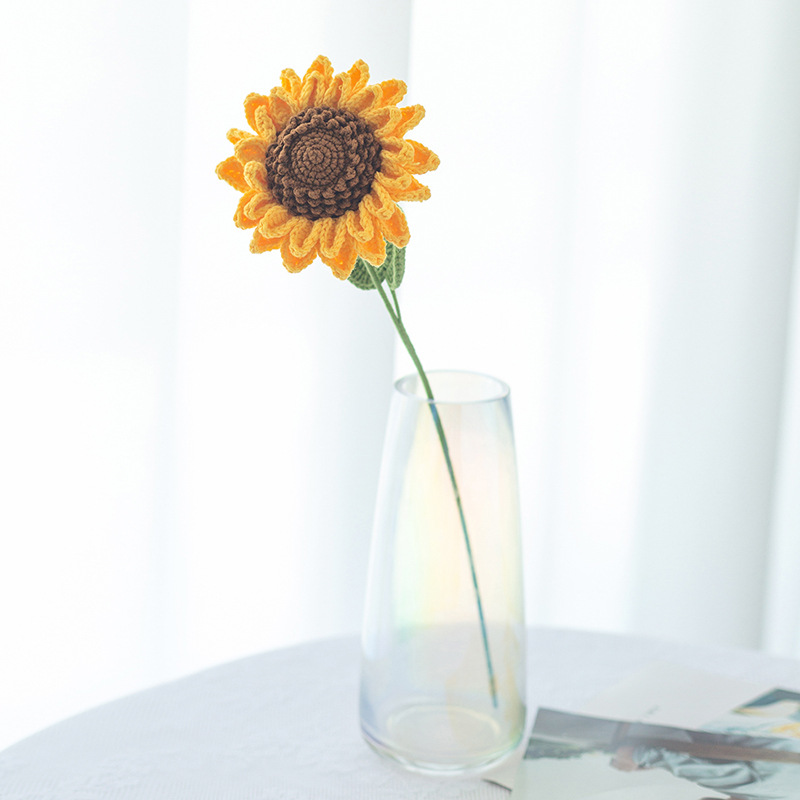 手工编织向日葵 雏菊 玫瑰花花束 手工编织向日葵 雏菊 玫瑰花花束